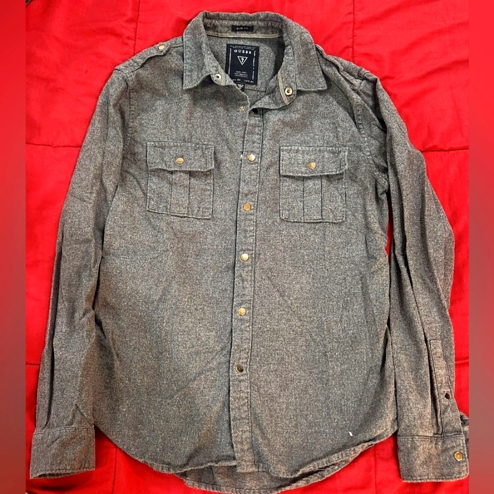 Guess long-sleeved wool blend Xs shirt
